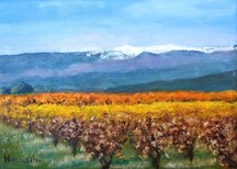 Cerisiers et vignes d'automne