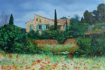 Cascade de coquelicots
