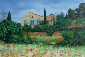 Cascade de coquelicots